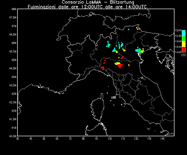 23-06-2012: fulmini tra le 14.00 e le 16.00