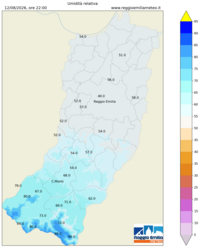 Mappa interpolata rel_hum