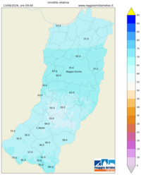 Mappa interpolata rel_hum