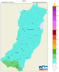 Mappa interpolata wind_gust