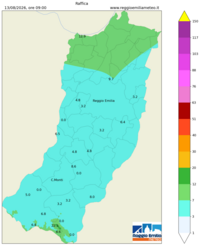 Mappa interpolata wind_gust