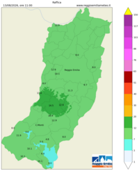 Mappa interpolata wind_gust