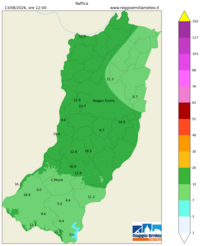 Mappa interpolata wind_gust