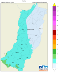Mappa interpolata wind_gust