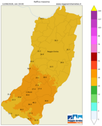 Mappa interpolata wind_gust_max