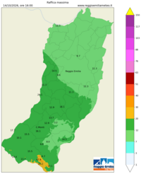 Mappa interpolata wind_gust_max