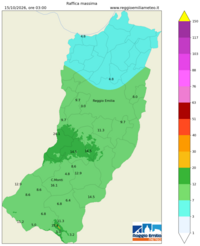 Mappa interpolata wind_gust_max