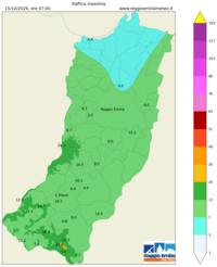 Mappa interpolata wind_gust_max