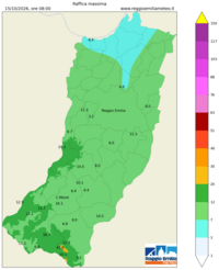 Mappa interpolata wind_gust_max
