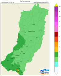 Mappa interpolata wind_gust_max